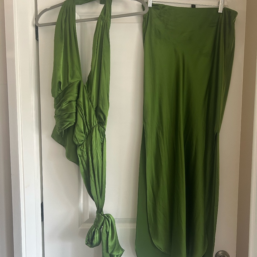 Banana Republic two-piece halter top and skirt set